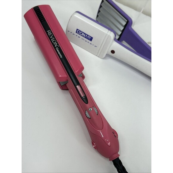 Conair Revlon Crimping Iron Hair Crimper Straightener Flat Iron Lot Tested - Picture 7 of 9